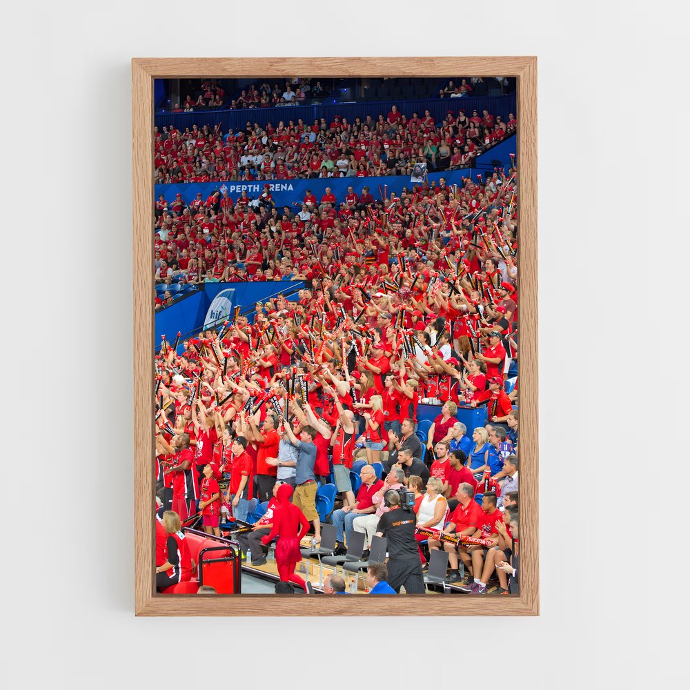 Poster Énergie Rouge et Bleue – affiche Basketball (vue 4)